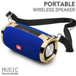 Blue  bluetooth speaker outdoor portable subwoofer wireless stereo speakers with straps 1500mAh 2x5W MP3 music player VS Mini Xtreme