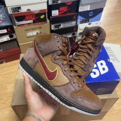 Size 9M - Nike Dunk Premium SB High Cigar City ( BRAND NEW OR TRY ON)