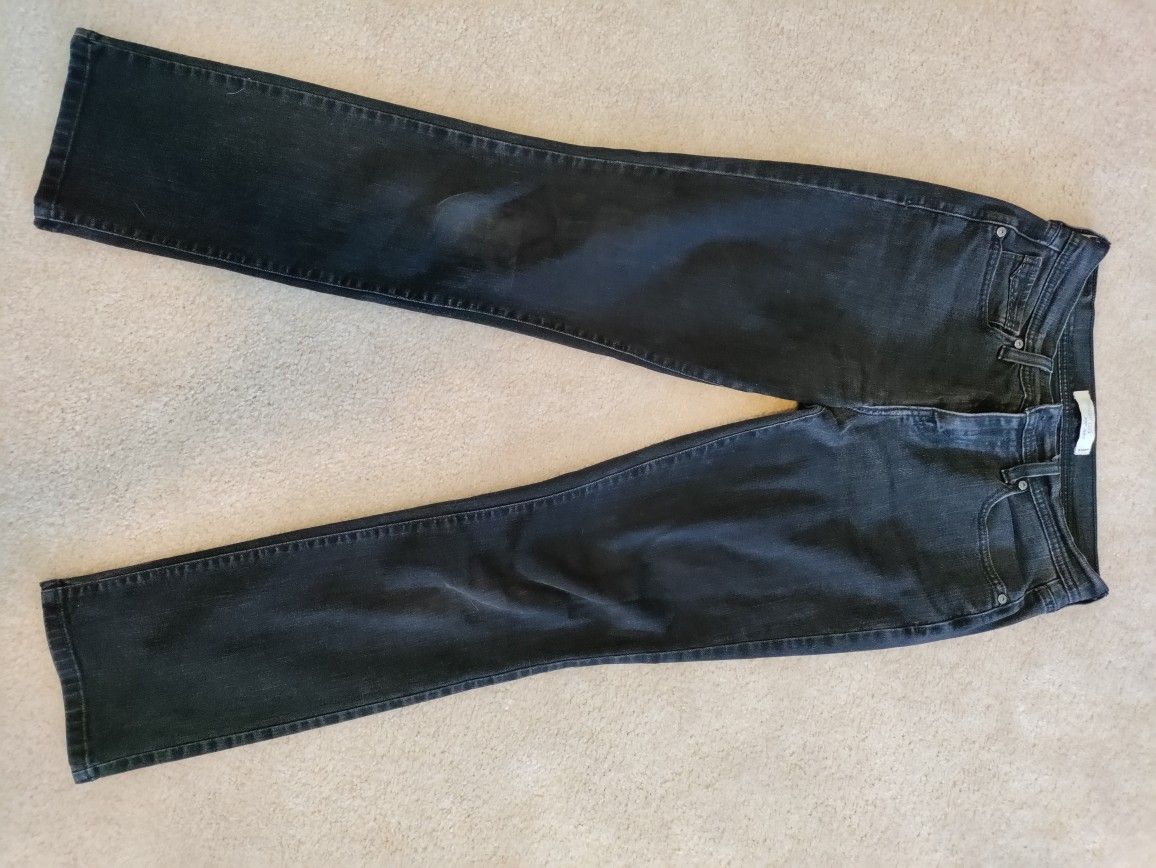 Levis 505 Straight Leg  Black Jeans Women's Size 4M  
