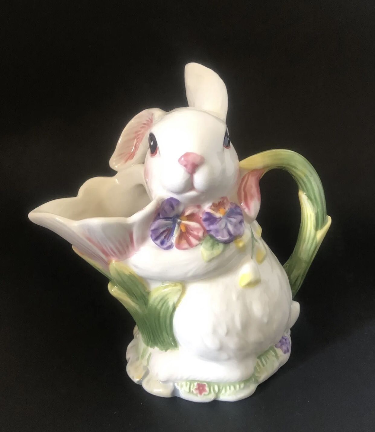 Tulip Field/ A Corner Ruby Collection 5’ Bunny Rabbit Pitcher