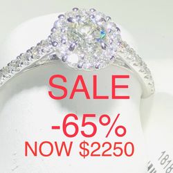 Engagement Ring Diamond Ring  Natural Diamonds 💎 ❤️LIQUIDATION SALE-65% CHECKED & APPRAISED BY THE GEMOLOGICAL INSTITUTE NEW YORK SEE APPRAISAL