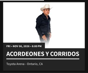 Acordeones Y Corridos Concert Ticket Ontario CA