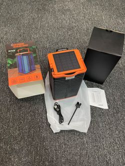 Brand New Solar Bug Zapper For Outdoor Camping Indoor Cordless And Rechargeable Mosquito Zapper With Reading Lamp 4200V High Power 4000mAh Battery