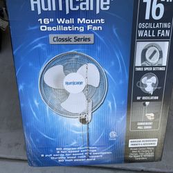 Brand New Hurricane 16” Wall Mount Oscillating Fan