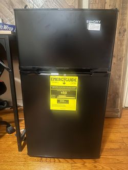 Double door, mini fridge