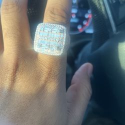 Big Boy Moissanite Ring Mens