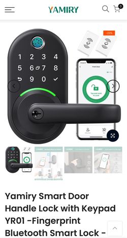 Yamiry Smart Door Handle Lock With Keypad 