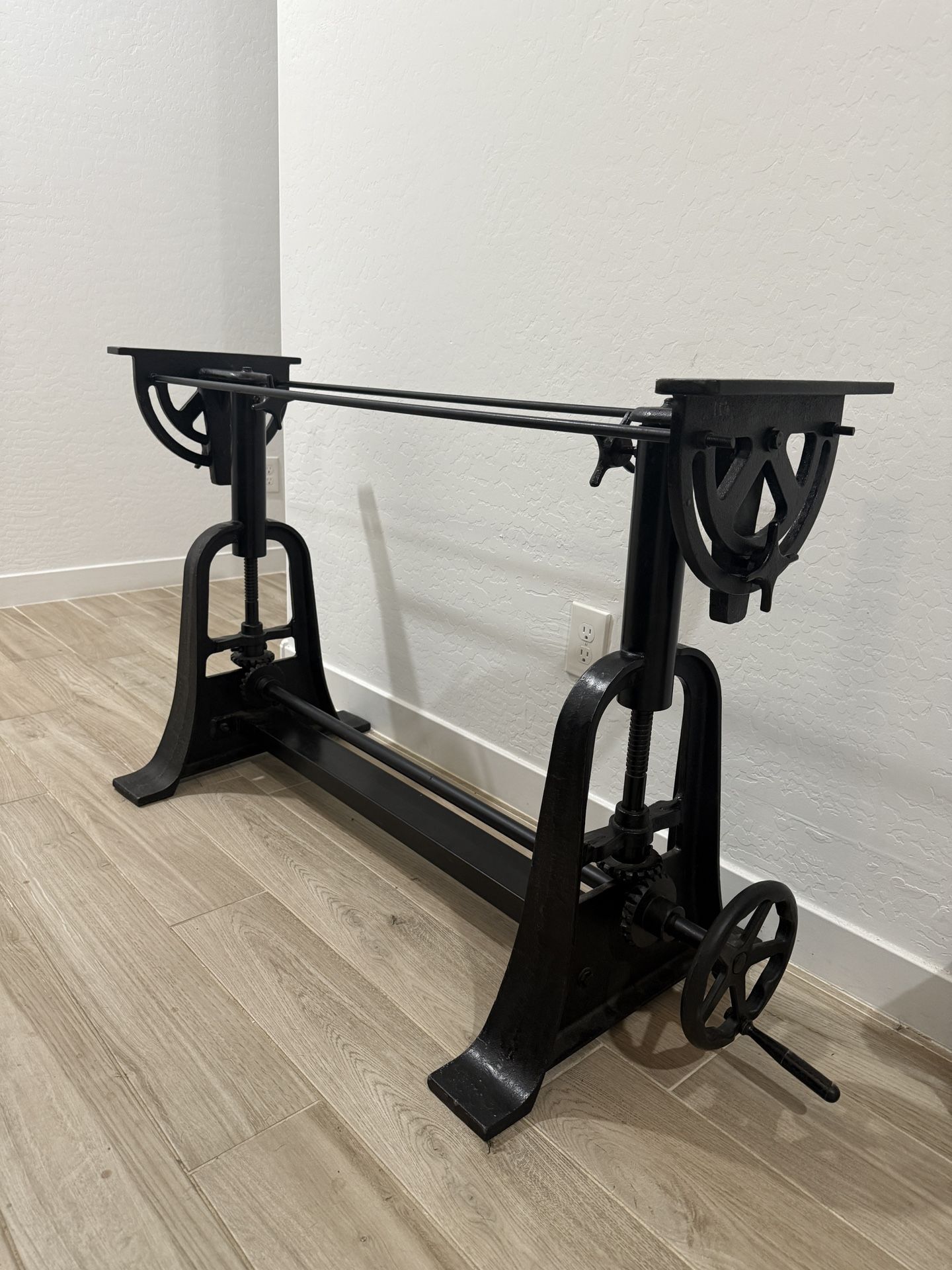 Cast Iron Adjustable Height Desk - Tilting Top