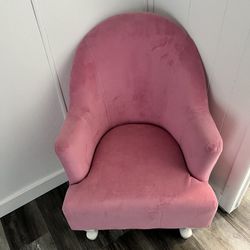 Pink Suede Chair 