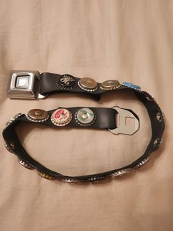 Vtg Ford Seat Belt Buckle Bottle Cap Belt