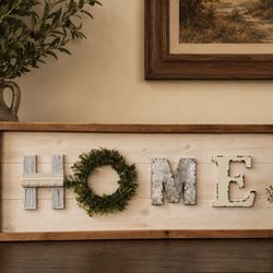 Rustic Wood Wall Art Decor With Greenery