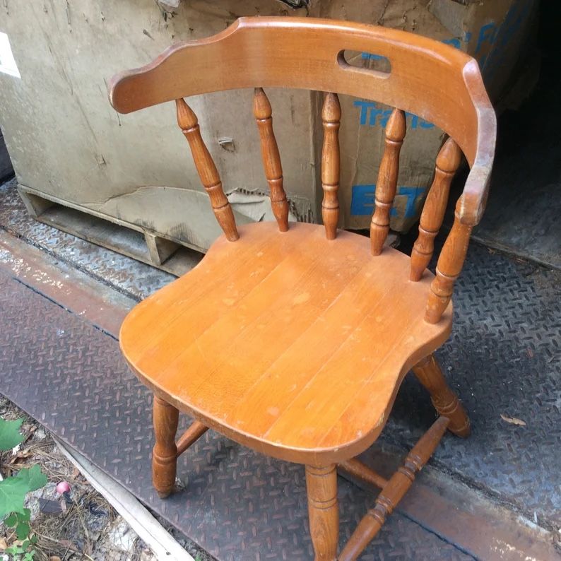 Vintage Solid Wood Dining Chair (Five Available)