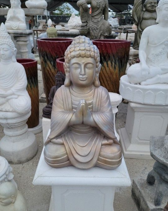 Concrete Buddha Statue / Cement Backyard Patio Garden Buddhas