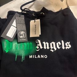 Palm Angels Hoodie Milano spayed green