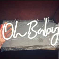  “Oh Baby” Led Sign for Baby Shower Decorations 