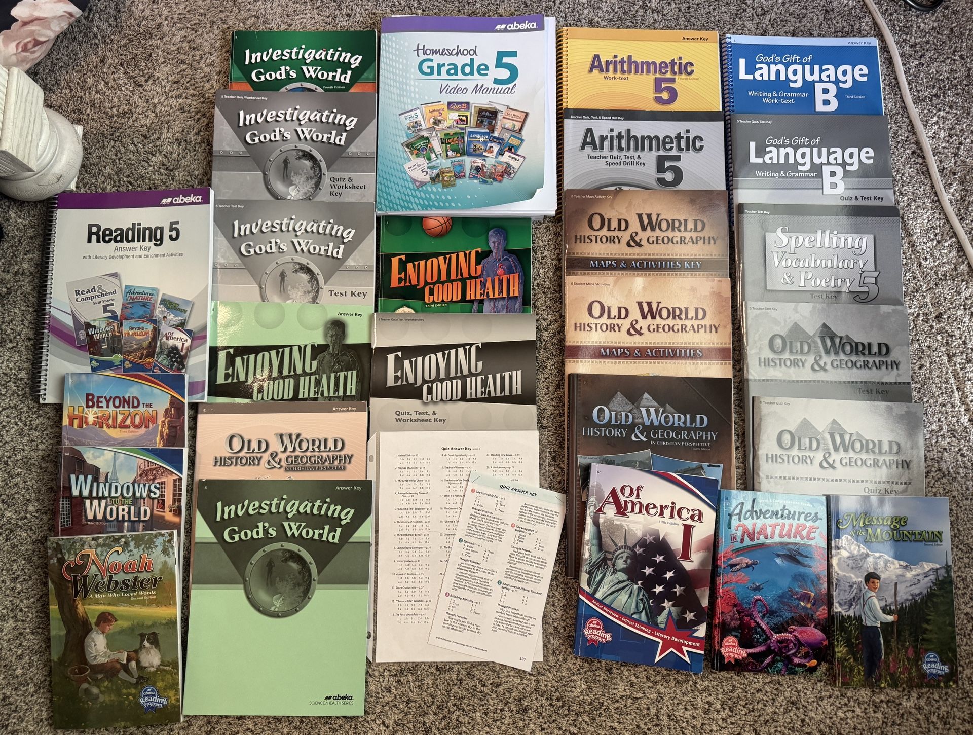 Leftover 5th Grade Abeka Academy Curriculum