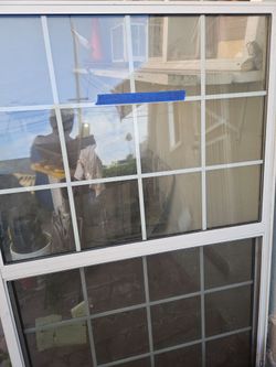 Aluminum window with gridsh48"w72"
