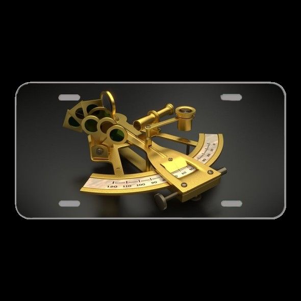 License Plate Novelty Car Front Sextant Nautical Orientation Meter
