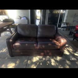 Faux Leather Couch