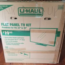 Large U-Haul Box For Moving Lrg TV 32" -70".  Original Price On Box