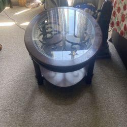 Wood And Class Coffee Table 