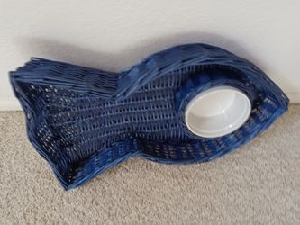 Wicker Serving Fish Design Tray