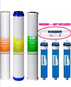 iSpring F7RBY2 Filter Pack for RCB3P 300 GPD 5 Stage RO Systems, 6 Pieces ONLY