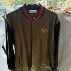 💥Gucci Olive Green Letterman Jackets Varsity Jacket Medium Large An Be d XL SLIM FIT💥