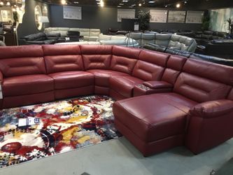 Beautiful red motion sectional
