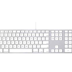 Apple Keyboard Genuine Apple A1243 Wired Mac Standard USB Keyboard w/ Numeric Keypad , OK