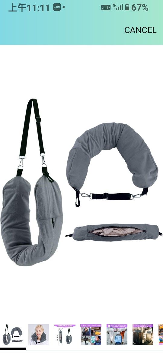 Stuffable Travel Neck Pillow with Clothes Soft Travel Pillow Transformable Neck Pillow Fillable Travel Pillow Storage Bag Neck Pillow Case for Travel