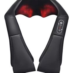Back and Neck Massager with 3 Levels Adjustable Heat, 8 Nodes Deep Kneading oPillow Massage for Neck, Back, Shoulder, Foot and Legs
