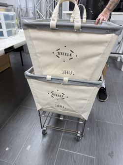 Mini  canvas rolling laundry basket X 2 $80 Each