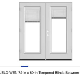 Ful-lite Inswing Tempered Double Doors With Blinds