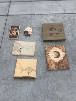 Wood burned art
