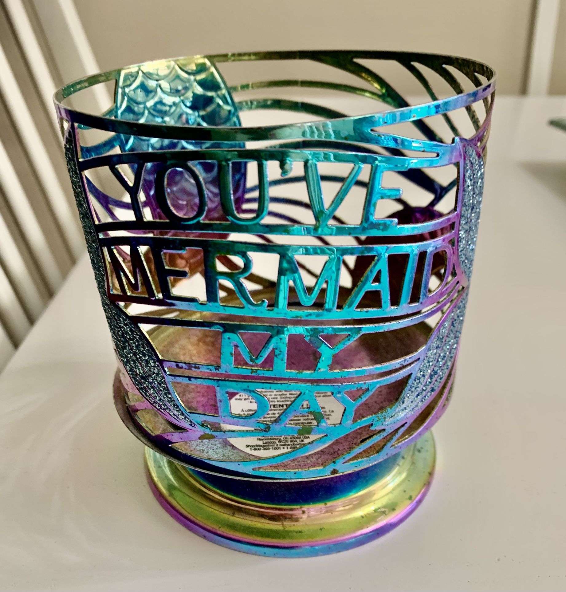 BATH AND BODY WORKS MERMAID CANDLE HOLDER