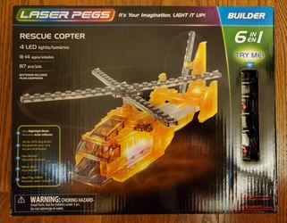 New LASER PEGS. Light It Up. Construction Toys For Kids. Rescue Copter.