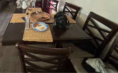 Free table and 6 chairs .