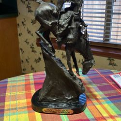 Frederic Remington Solid American Bronze Mountain Man 