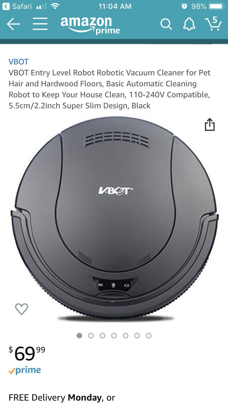 VBOT Robotic Vacuum - Brand New Still in Box
