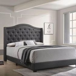 Brand New Grey King Bed—Brand New in Box $350