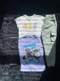 Kids Size 4/4T Clothing Bundle - 2 Pants & 2 Shirts Set (4 Pieces)