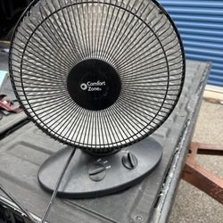 Comfort Zone Black Dish Radiant Heater