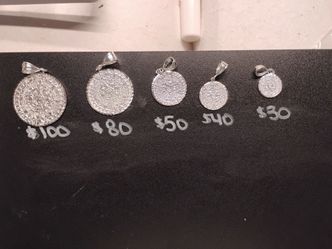 Aztec calendar pendants sterling silver