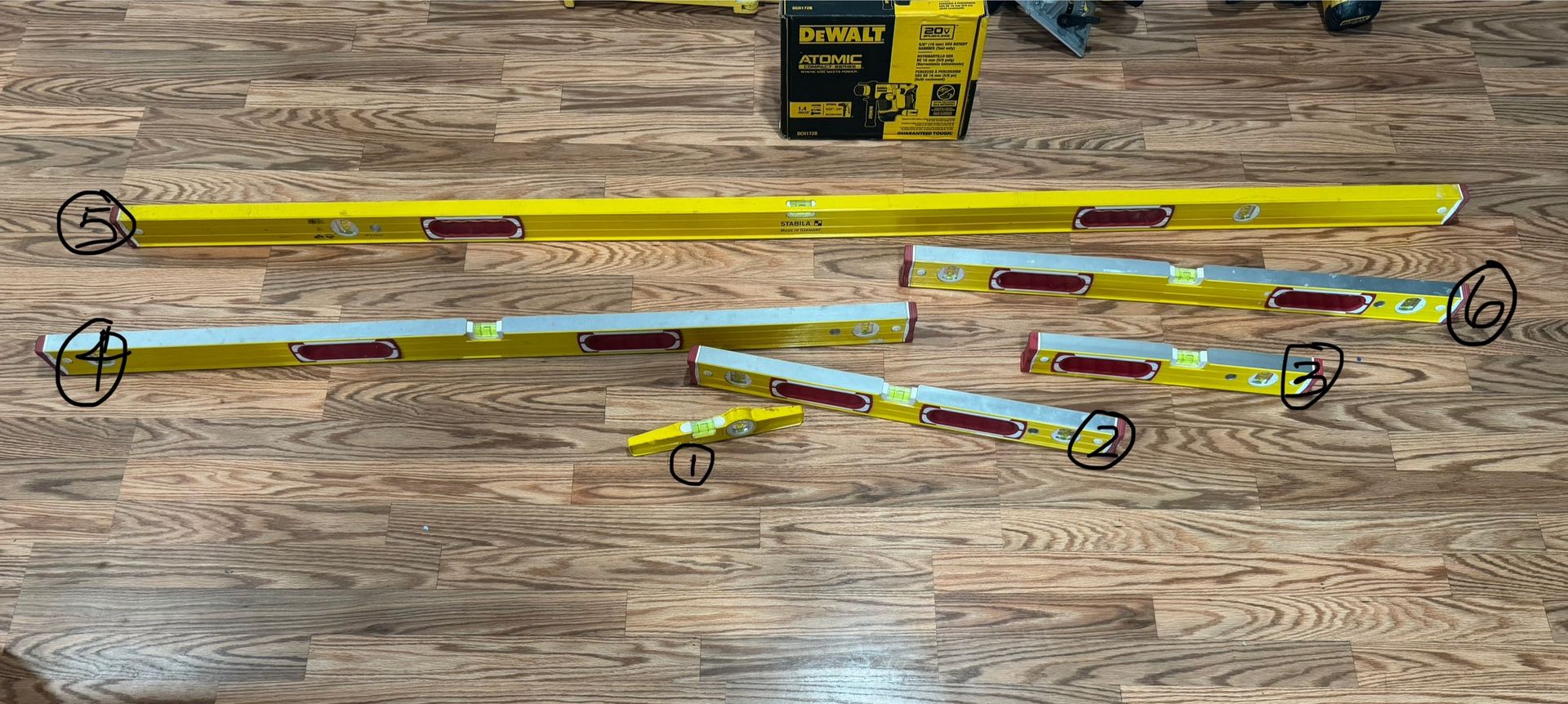 DeWalt And Stabila Tools