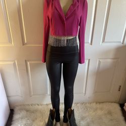 Pink Rhinestone Blazer 