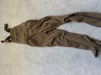 Men's Canvas Work Bib Overalls – Brown