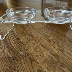 Pet Bowls with Acrylic Stand