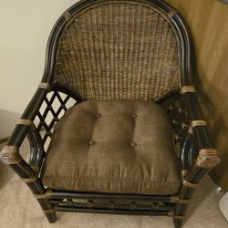 Espresso Bamboo/Wicker chair