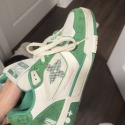 Lv Trainers Monogram Denim 